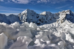 Königsspitze, Monte Zebrù und Ortler (von links)