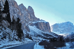 Passstraße in der Nähe vom Grödner Joch
